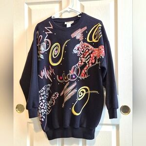 80's Style Graphic Women's Sweater